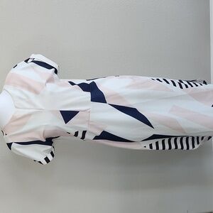 Elegant Geometric Pattern Cocktail Dress